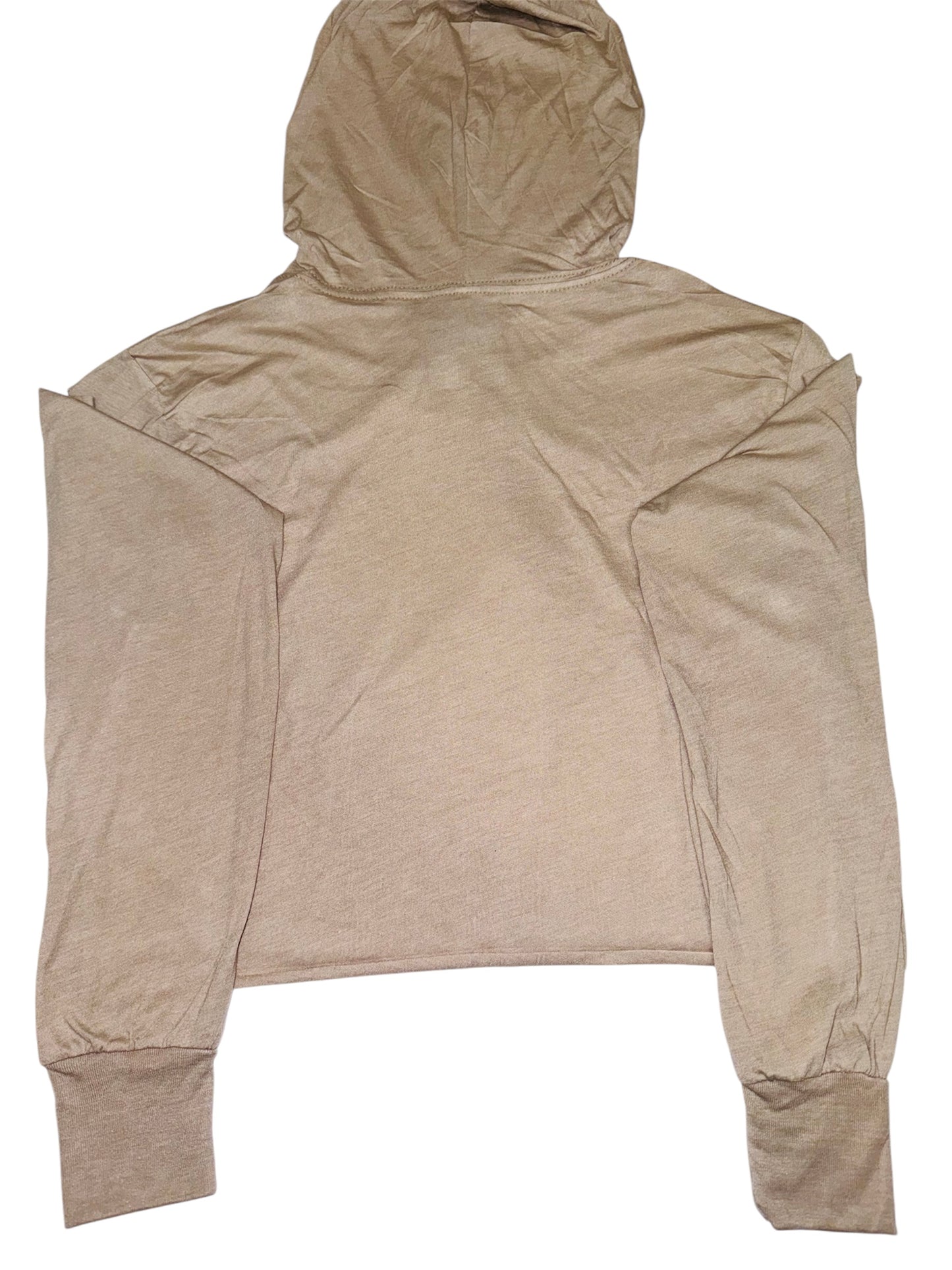 Triblend Cropped Long Sleeve Hoodie