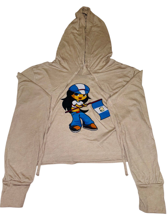 Triblend Cropped Long Sleeve Hoodie