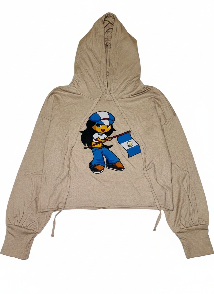 Triblend Cropped Long Sleeve Hoodie