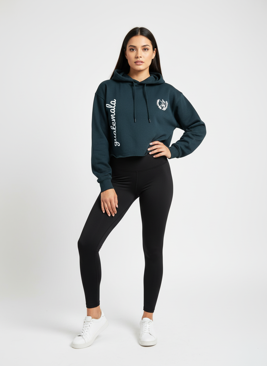 Cropped Fleece Hoodie