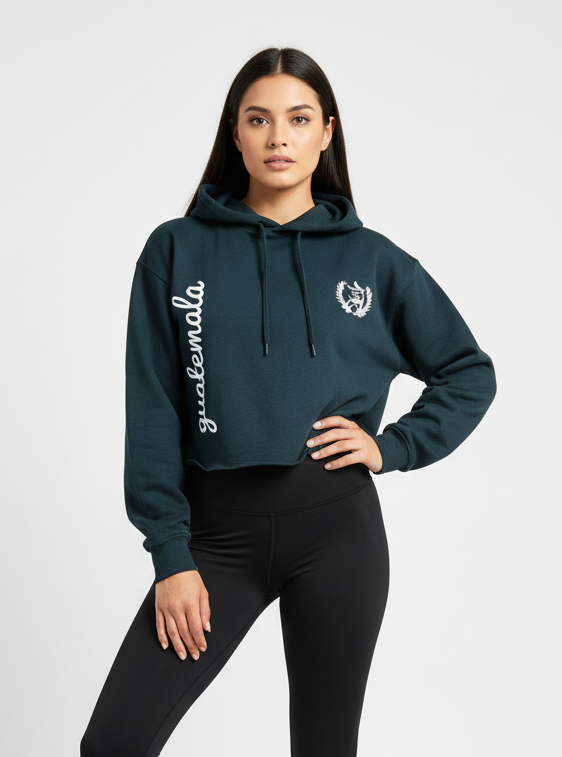 Cropped Fleece Hoodie
